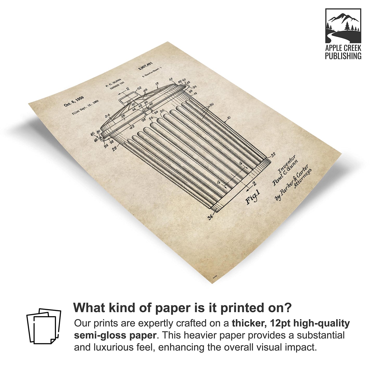 Garbage Truck Driver Patent Poster Art Print 11x14 Sanatation Worker Toys Wall Decor Pictures