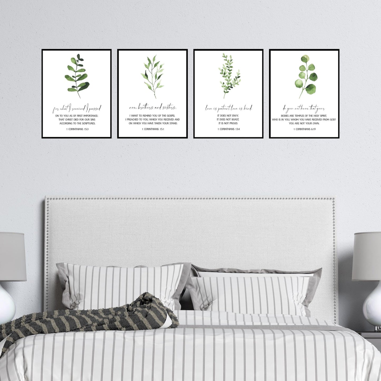 Insire 1 Corinthians 13 Wall Art, Bible Art, Corinthians 13 Sign, Bible Verse Art, Christian Poster, Scripture Art, Bible Verse Nursery, Biblical Quotes Wall Decor, Biblical Prints Unframed (8x10”)