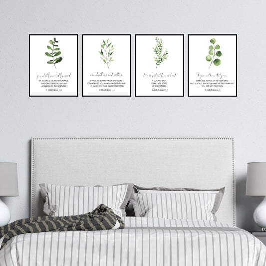 Insire 1 Corinthians 13 Wall Art, Bible Art, Corinthians 13 Sign, Bible Verse Art, Christian Poster, Scripture Art, Bible Verse Nursery, Biblical Quotes Wall Decor, Biblical Prints Unframed (8x10”)