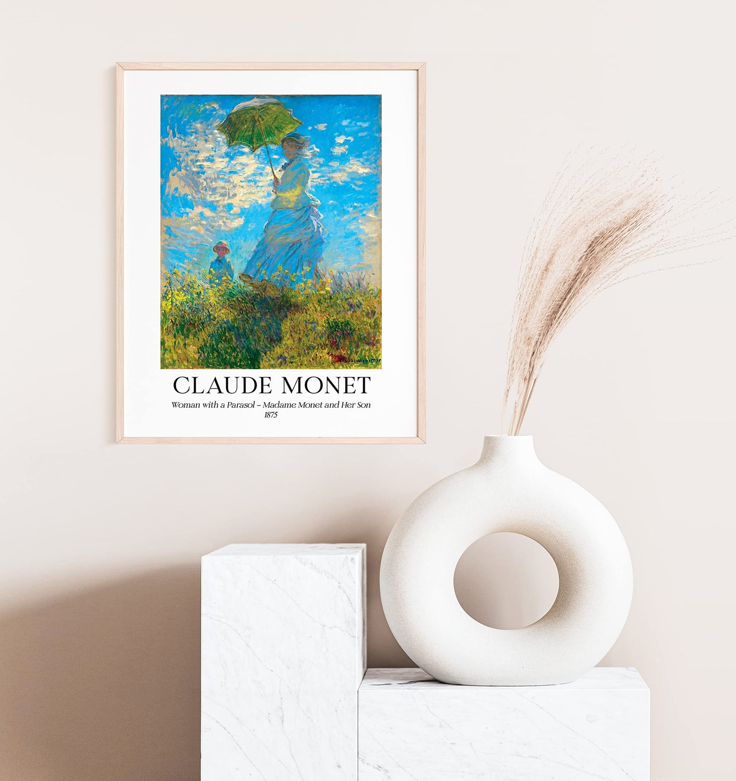 Claude Monet Wall Art- Artwork-Modern Claude Monet Prints-Monet Wall Art-Fine Art Paintings-Still Life-Art Posters and Prints of Famous Paintings-French-PRINT 8x10 (Woman with a Parasol)