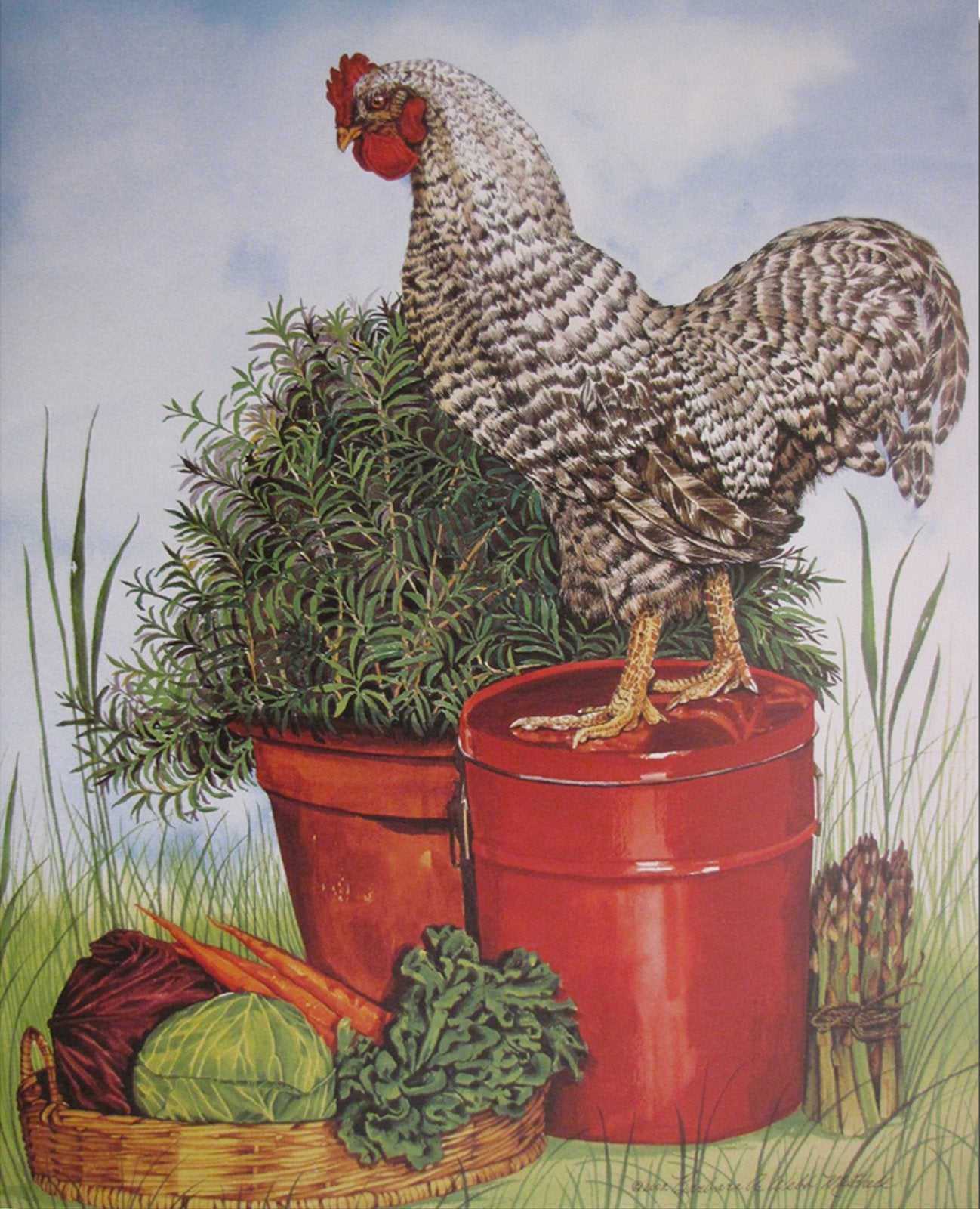 Rooster Chicken Farm Animal Four 8x10 Set Picture Kitchen Wall Decor Art Print Posters