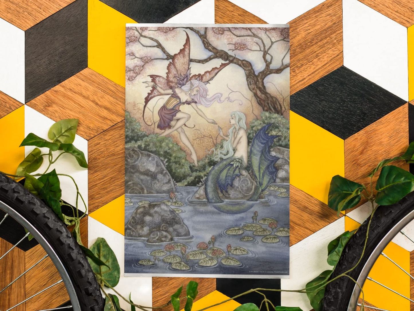 Fairy Mermaid Fairycore Grunge Room Decor Home and Office Wall Decor Aesthetic Room Cottagecore Vintage Teen Room Nursery Kawaii Fairies Witchy Goth Room Stuff Cool Wall Decor Art Print Poster 12x18