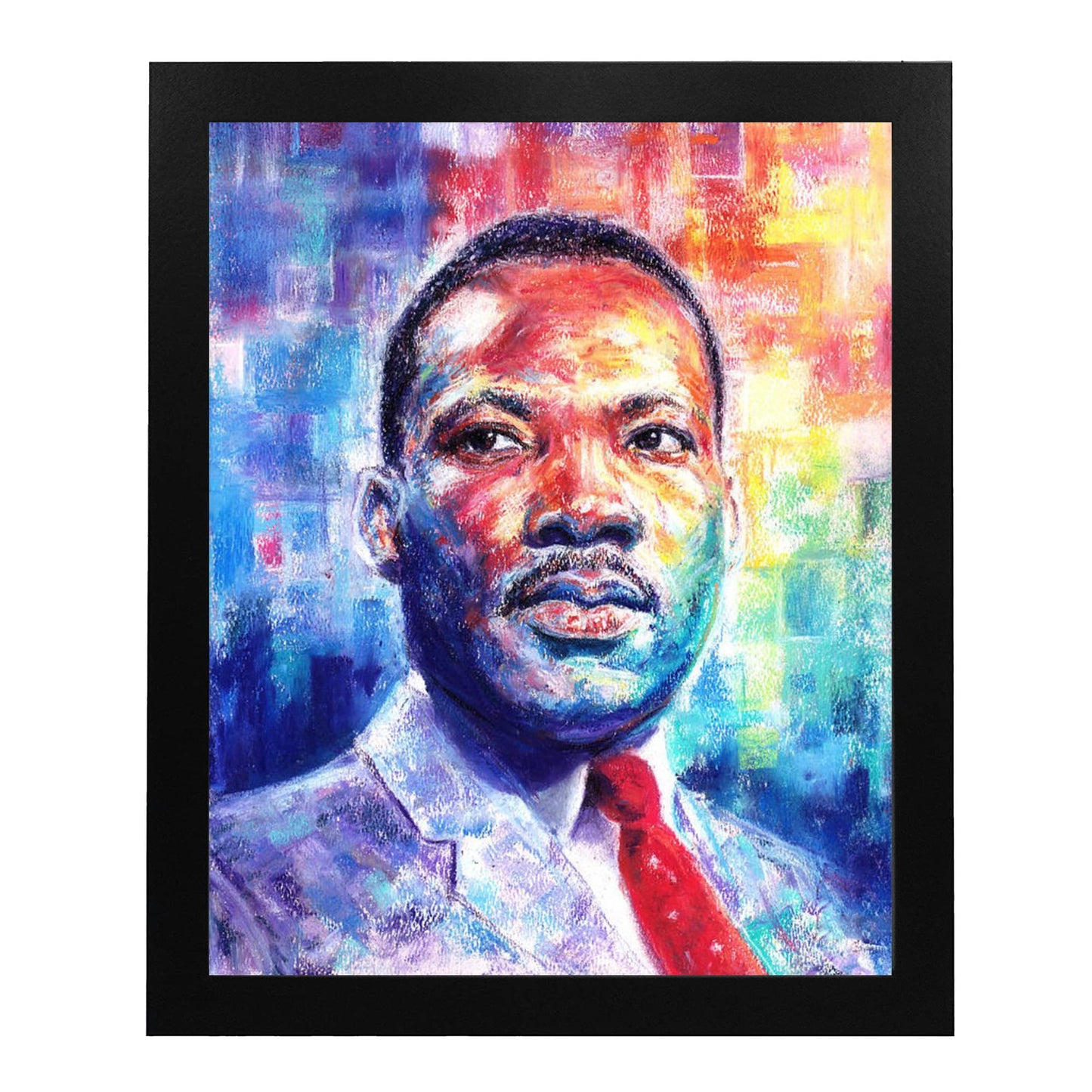 Martin Luther King Jr - Abstract Wall Portrait Pictures for Living Room Decor, Inspirational Wall Art Boho Print, Wall Decorations for Home, Inspirational Wall Art for Office & Home, Unframed - 8 X 10