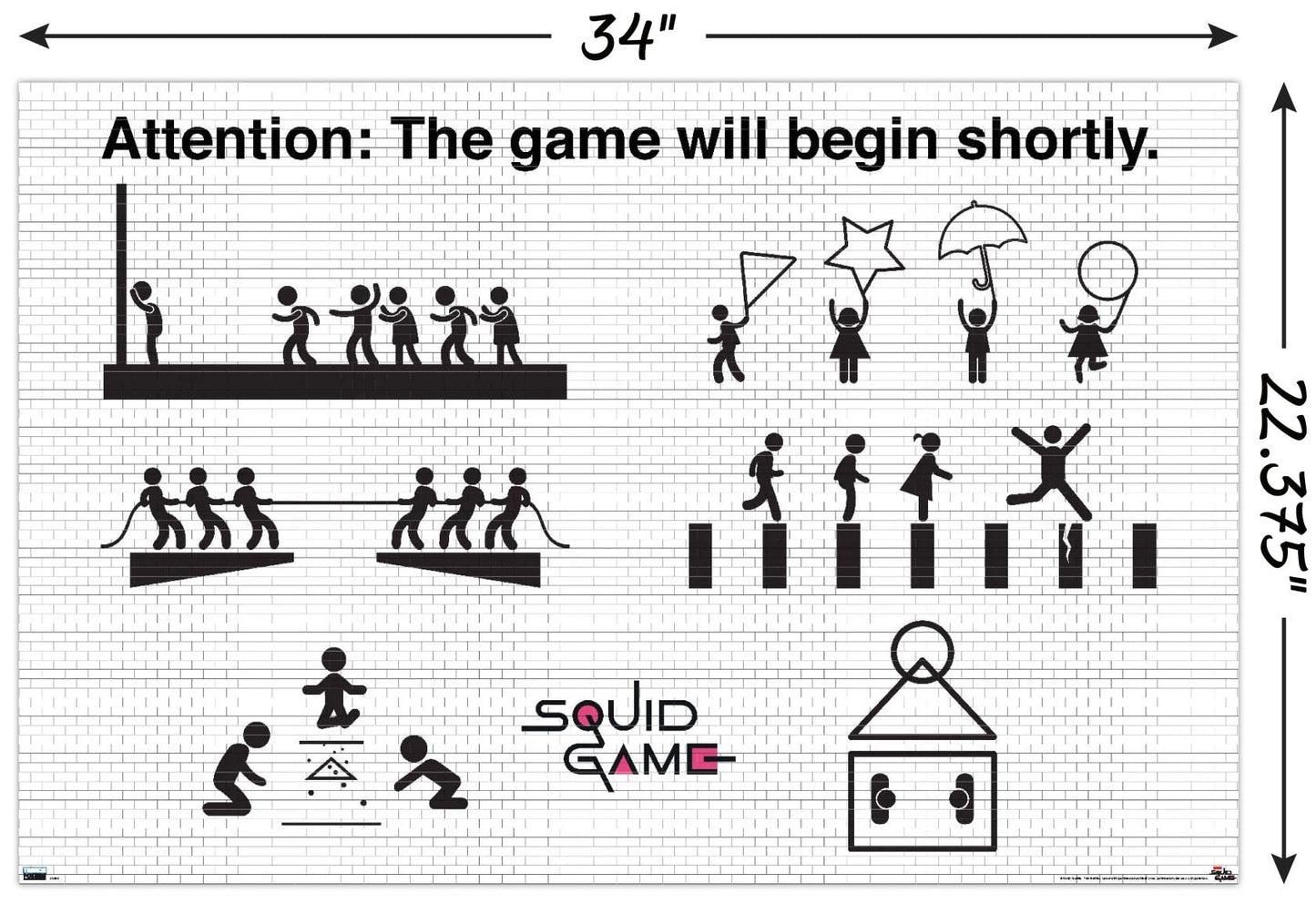 Trends International Netflix Squid Game - Games Wall Poster, 22.375" x 34", Unframed Version