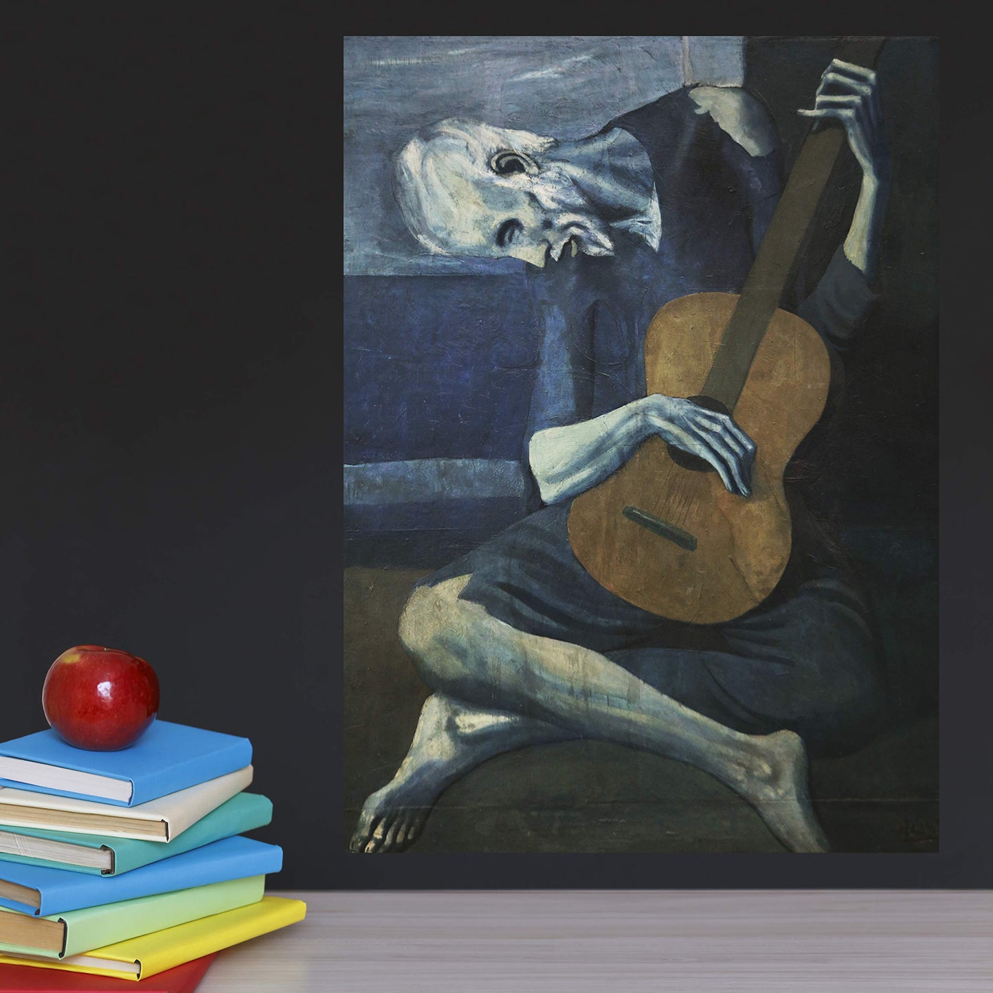 2 Pack - Van Gogh Skeleton & The Old Guitarist by Pablo Picasso Poster Print Set - Fine Art (Laminated, 18" x 24")