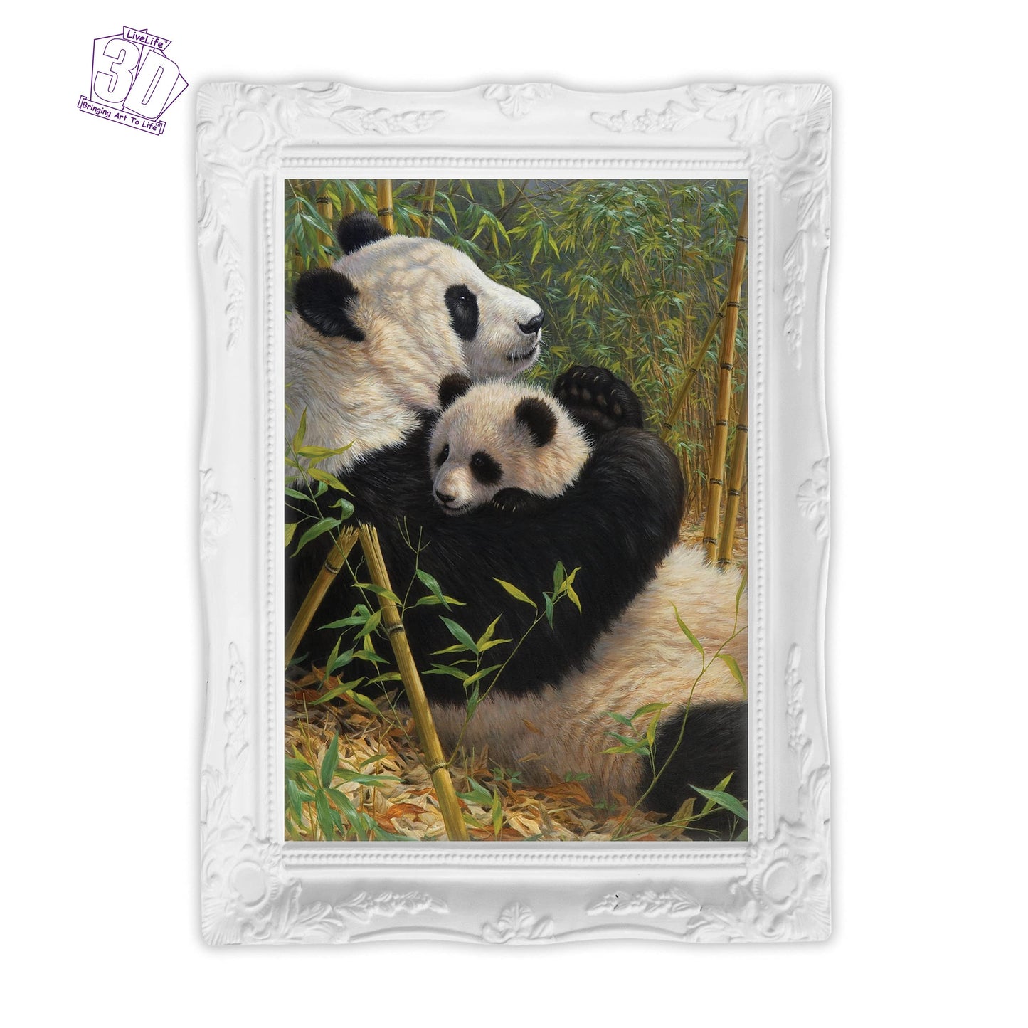 3D LiveLife Lenticular Wall Art Prints - A New Dynasty from Deluxebase. Unframed 3D Panda Poster. Perfect wall decor. Original artwork licensed from renowned artist, Beth Hoselton