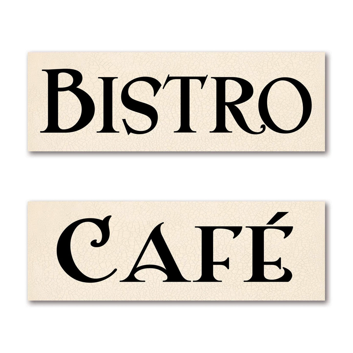 Popular Retro Bistro and Cafe Signs; Kitchen Decor; Two 18x6 Poster Prints