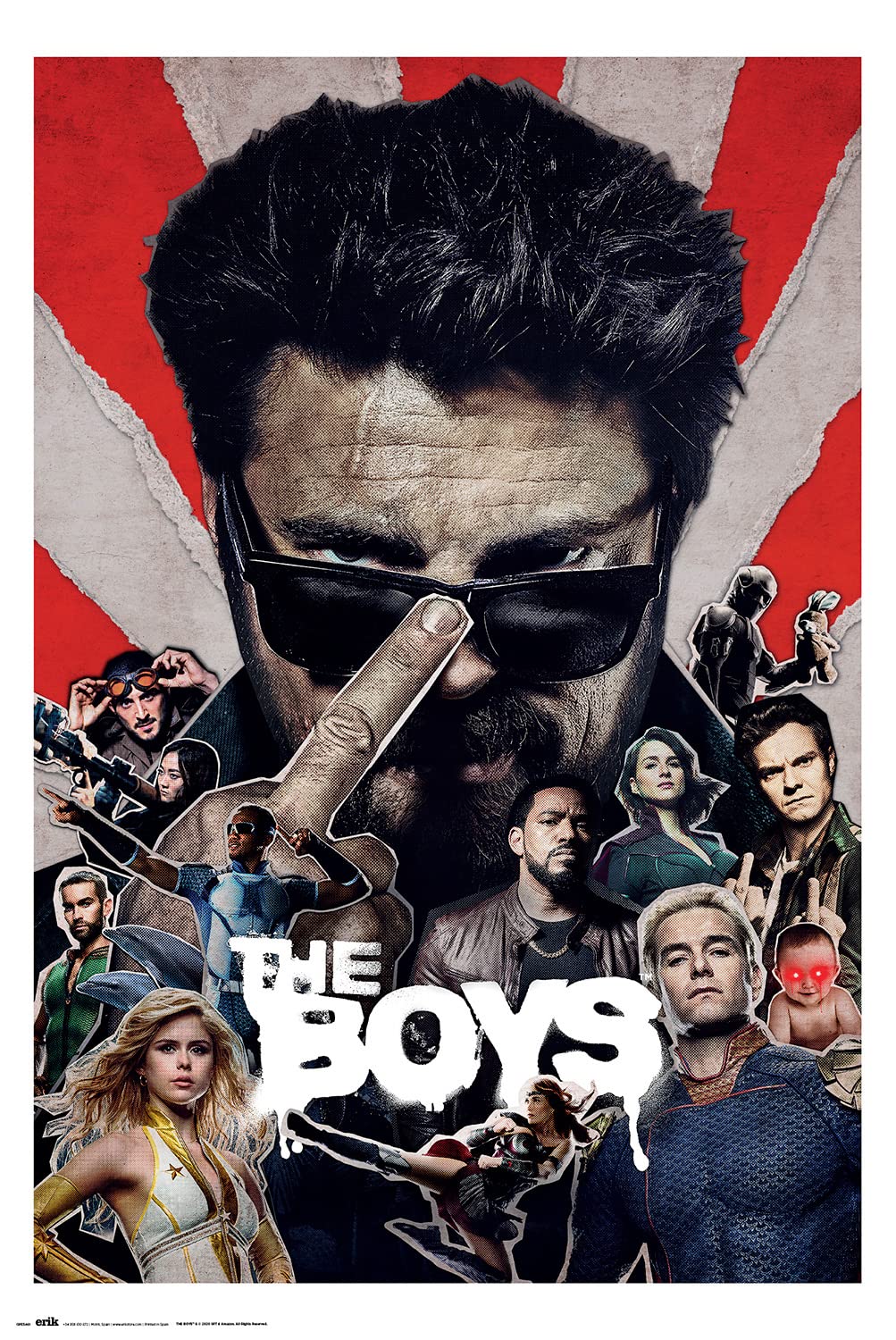 buyartforless THE BOYS CHARACTER COLLAGE 36x24 TV SHOW Art Print Poster