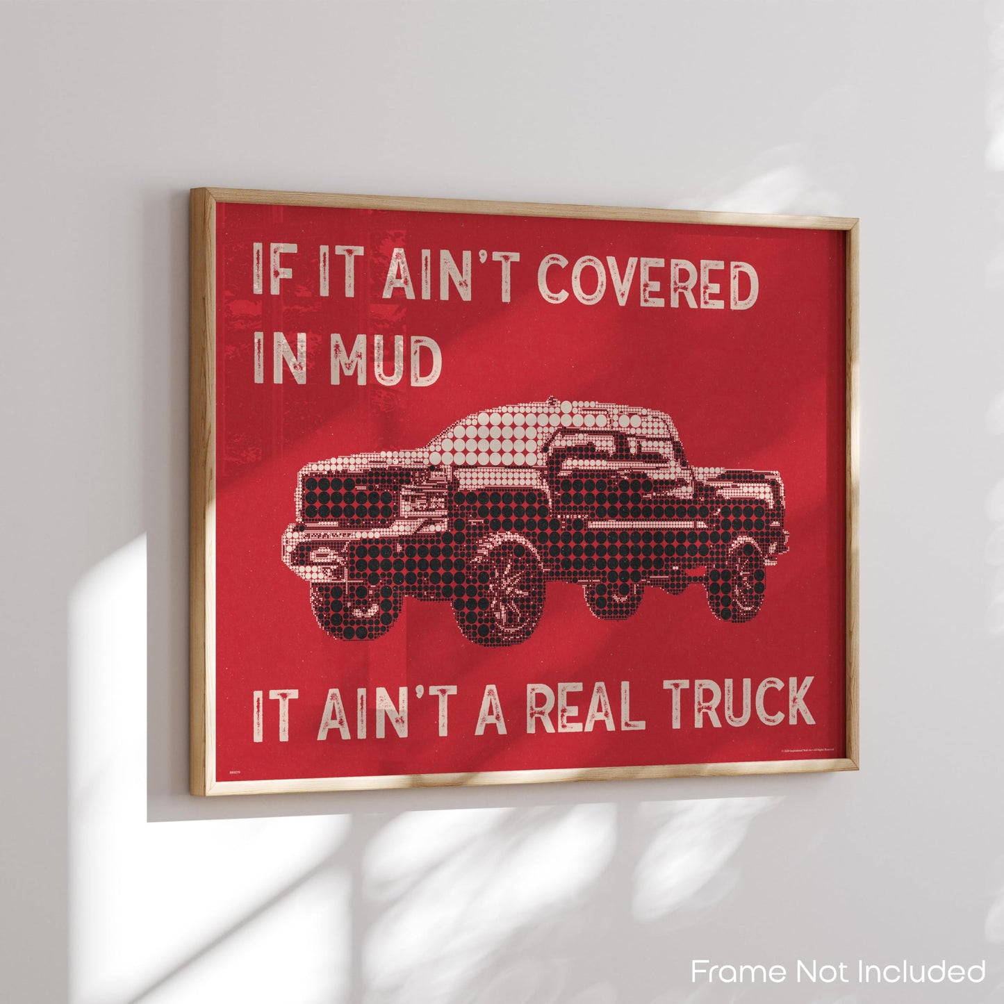 Inspirational Wall Art Co. - Mud On Your Truck - Lifted Diesel Country Chevy Boys Motivational Quotes Posters - Print Home Gift Bedroom Decor - 11X14 inches