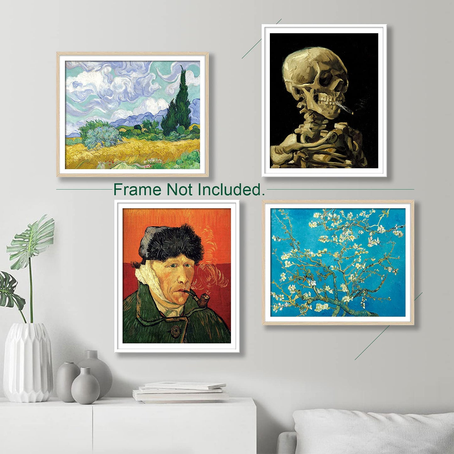 YASEN Van Gogh Canvas Wall Art Posters And Prints Of Famous Painting Abstract Wall Art Prints Unframed Art 8x10 Vincent Van Gogh Poster Artwork (4 Pack C)