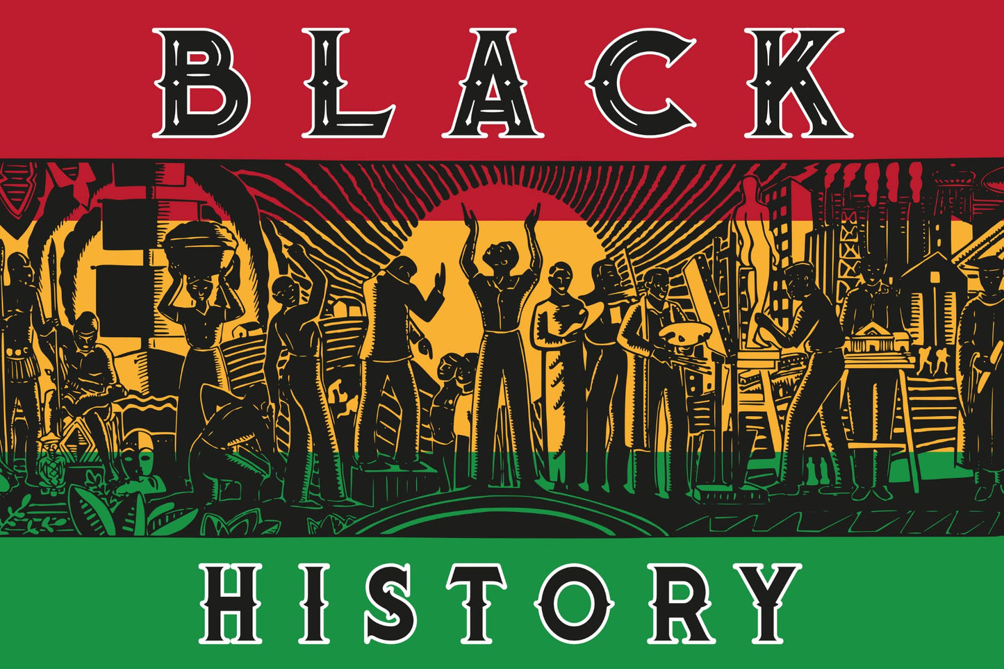 ShopHaven Inspiration Black History Poster 18" x 12", African American History Poster Print, Black History Month Wall Art, Black Art