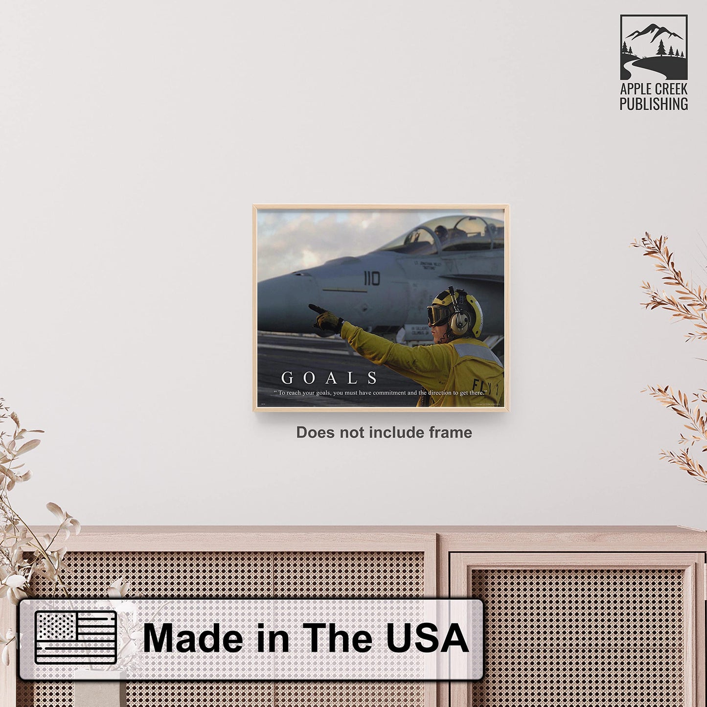 Apple Creek Military Motivational Poster Art Print 11x14 US Navy Air Force Fighter Jets Pilot Planes Academy