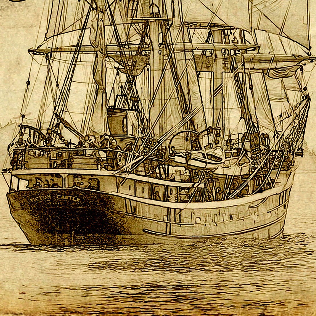 Sailing Ship Poster Print Art Picture Vintage Style Nautical Old Sailboat Home Wall Canvas Decor (11.81"x15.75")