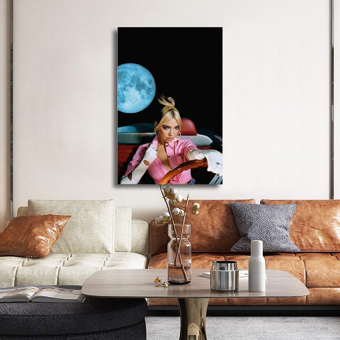 Dua Lipa Future Nostalgia Character Art Poster Canvas Art Poster and Wall Art Picture Print Modern Family Bedroom Decor Posters 12×18inch(30×45cm)