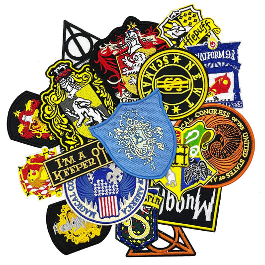17pcs Magic Movie Film Halloween Costume Cosplay Embroidered Iron On Patches