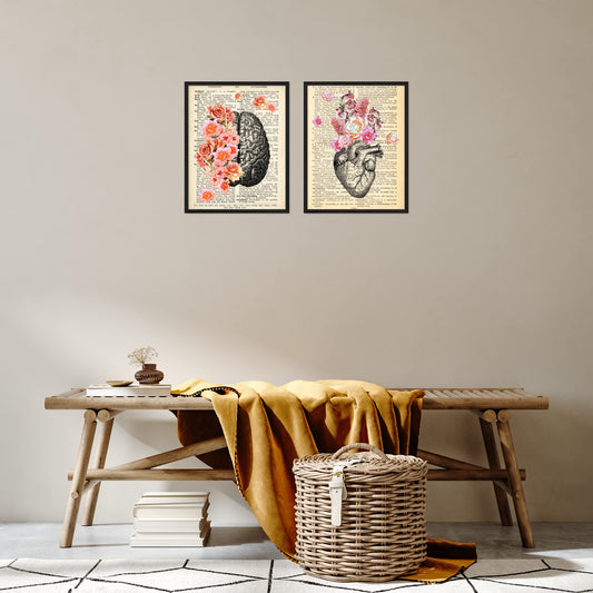 Insire Nurse Wall Decor, Vintage Anatomy Poster, Nurse Office Decor, Anatomy Art - Anatomy Print Art, Medical Artwork, Medical Office Wall Decor, Anatomy Pictures - Set of 2 (11x14”) Unframed