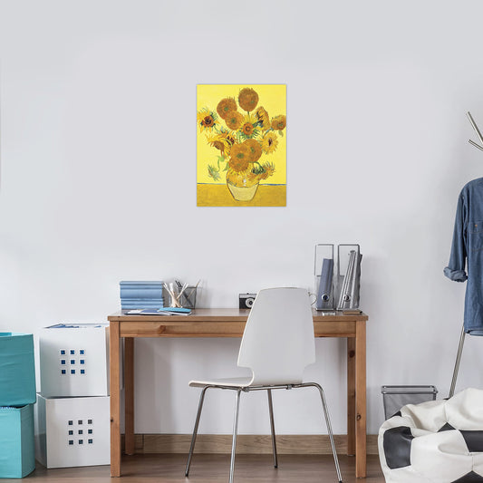 Sunflowers by Vincent Van Gogh - Fine Art Poster Print (LAMINATED, 18" x 24")