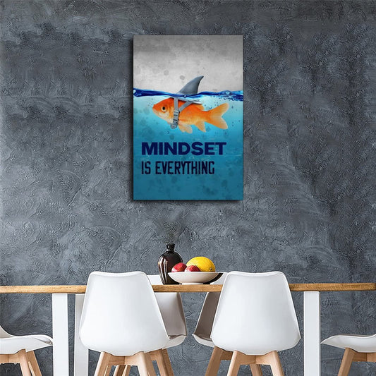 HHGaoArt Mindset Is Everything Wall Art Motivational Posters Canvas Prints Picture Paintings Home Decoration Unframed (12x18inch,Mindset 18)