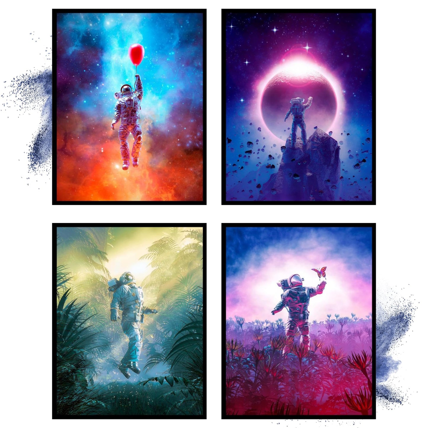 Insire Galaxy Wall Art, Astronaut Wall Art, Astronaut Poster, Astronaut Photos, Space Tourism Poster, Astronauts Poster, Space Posters for Boys Room - Unframed (8x10”)