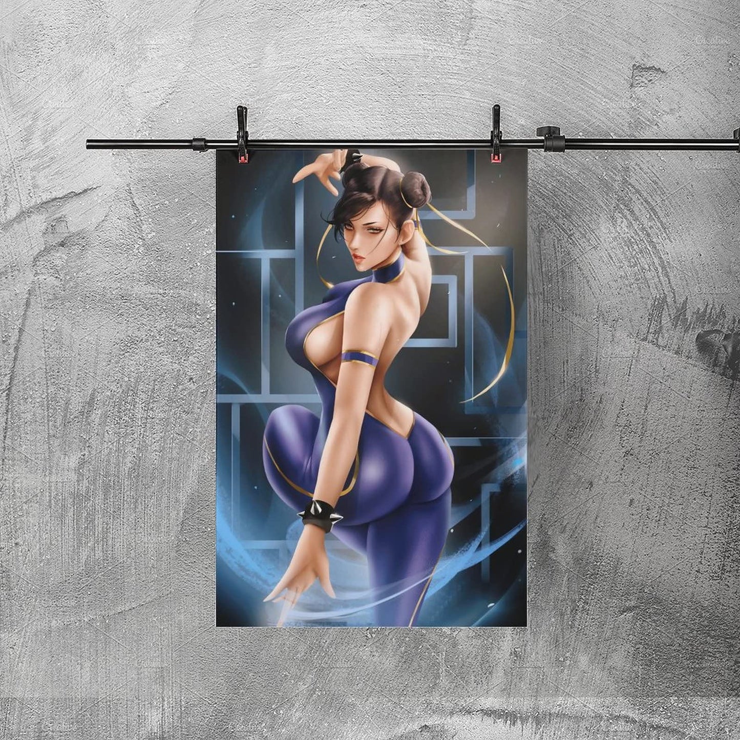 Sexy Anime Beauty Chun Li Canvas Poster Poster Canvas Prints Wall Art Oil Painting Print on Cancvas for Living Room Decorations Unframe-Style 8x12inchs(20x30cm)
