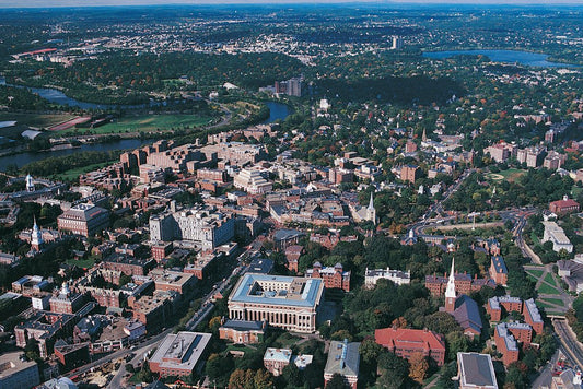 Harvard University Campus Aerial View Harvard Massachusetts Photo Photograph Cool Wall Decor Art Print Poster 18x12