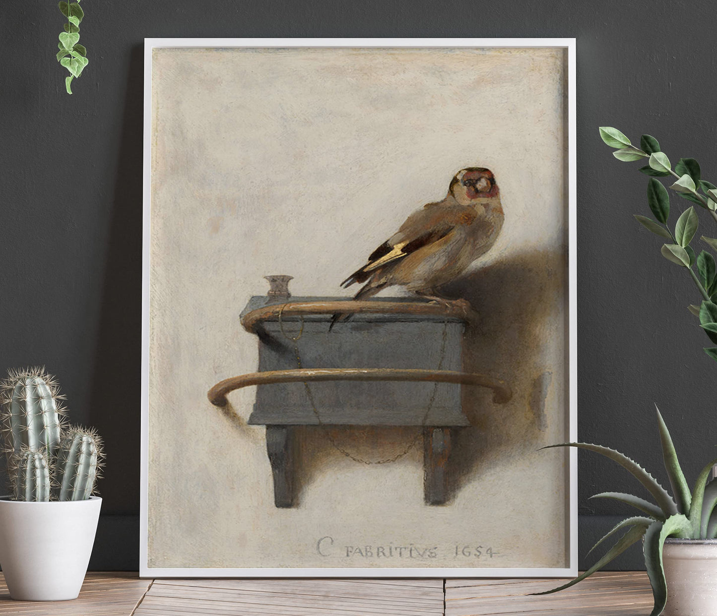 The Goldfinch Bird Animal Wall Art - Carel Fabritus Goldfinch Posters & Print Wall Art, Nature Painting Birds Premium Wall Decor Poster Room Decor Mural Home Decor & Office Décor (5 x 7)