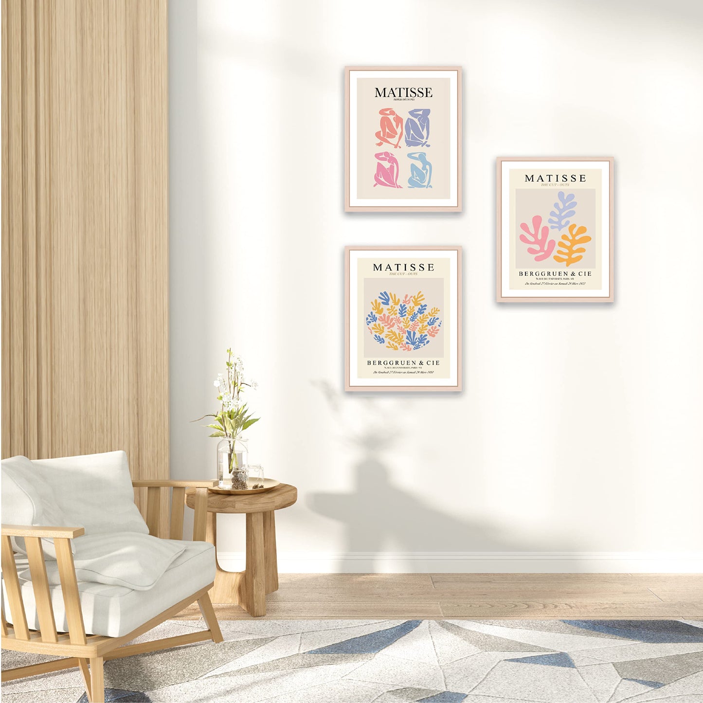 Cornerora Matisse Prints, Matisse Wall Art, Danish Posters, Danish Pastel Wall Décor for Room Aesthetic Henri Mattisse Prints, 8x10 inches unframed, Set of 6 (Pastel Matisse)