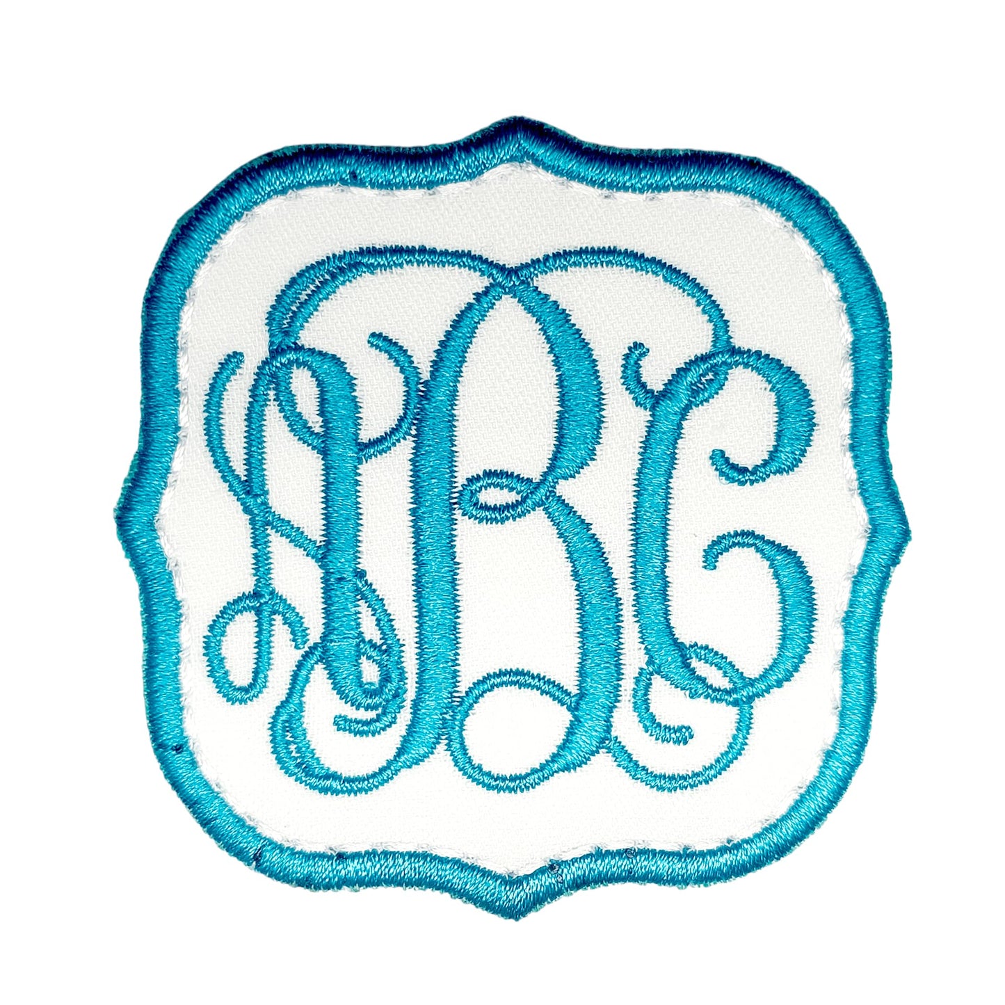 Monogram Vine Font Patch Iron-on or Sew-on Applique Embroidered Patch #3 for Uniforms, Backpacks, Christmas Stockings, Luggage