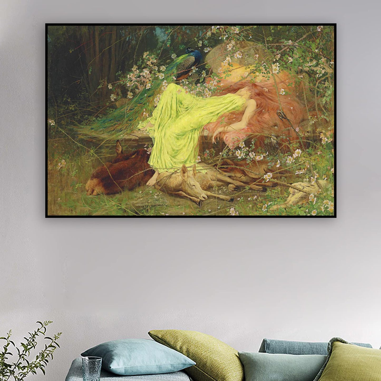 ZZPT Forest Canvas Wall Art - A Fairy Tale Print by Arthur Wardle - Fairy Fantasy Pictures Aesthetics Poster Animal Wall Decor for Kids Room Bedroom Unframed (12x18in/30x45cm)