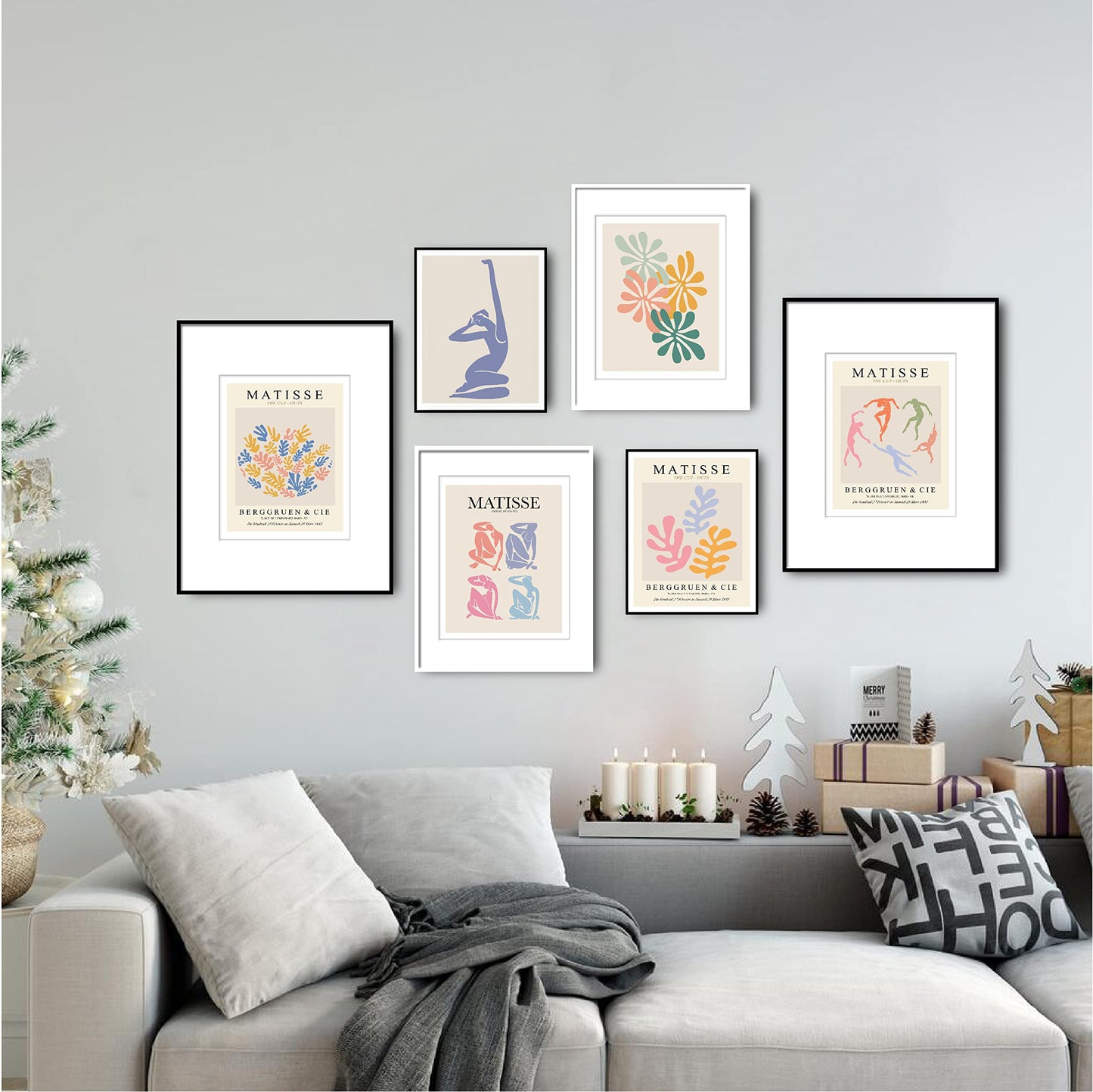 Cornerora Matisse Prints, Matisse Wall Art, Danish Posters, Danish Pastel Wall Décor for Room Aesthetic Henri Mattisse Prints, 8x10 inches unframed, Set of 6 (Pastel Matisse)