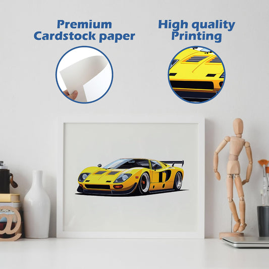 97 DECOR Super Car Posters for Boys Room - Modern Car Wall Art Prints, Sport Car Poster for Men, Racing Car Room Decor for Teen Boys Bedroom, Cool Supercars Artwork Pictures Decoration (8x10 UNFRAMED)