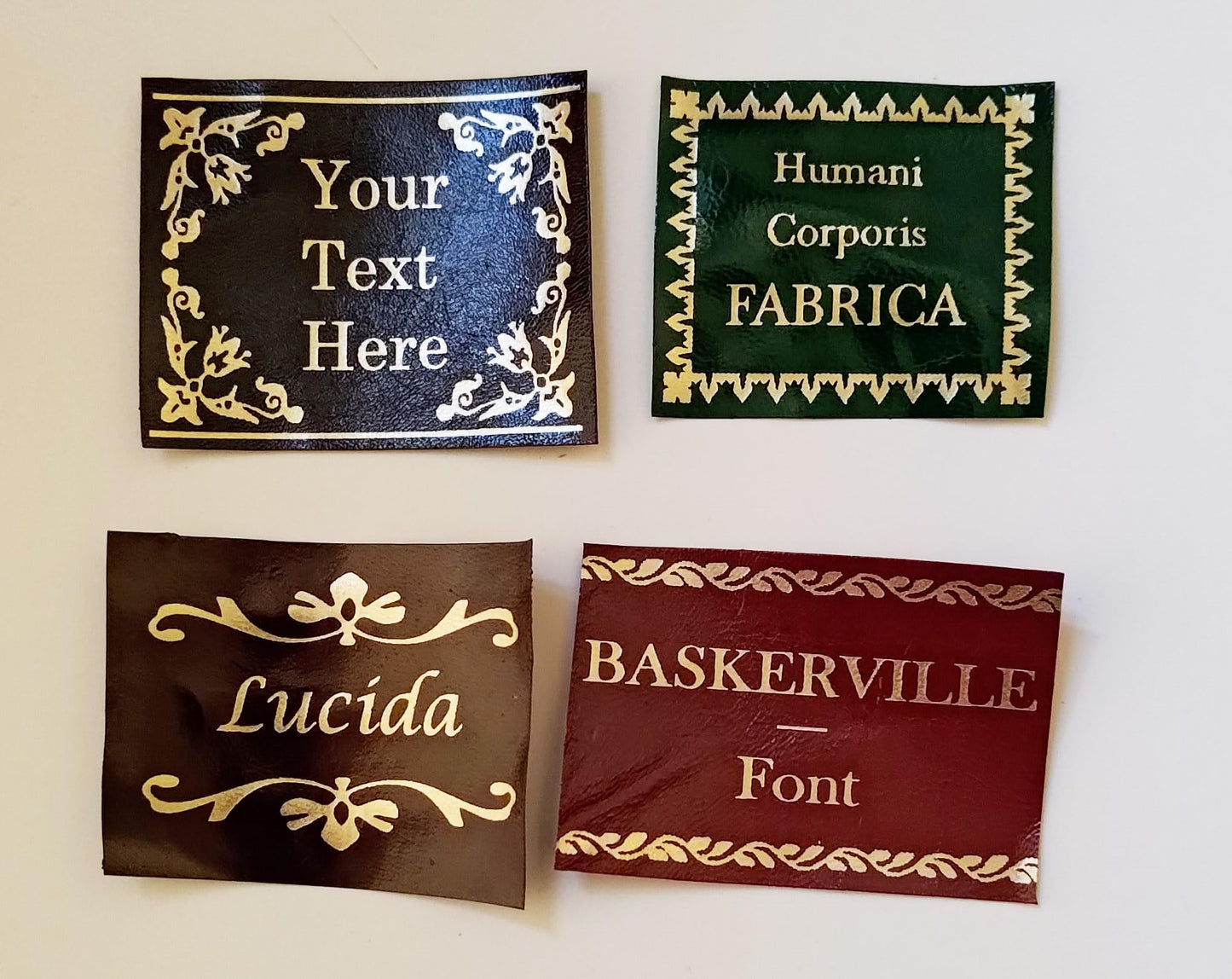 Personalized Album Labels - Gold/Silver Foil on Leather - Exposures spine patches