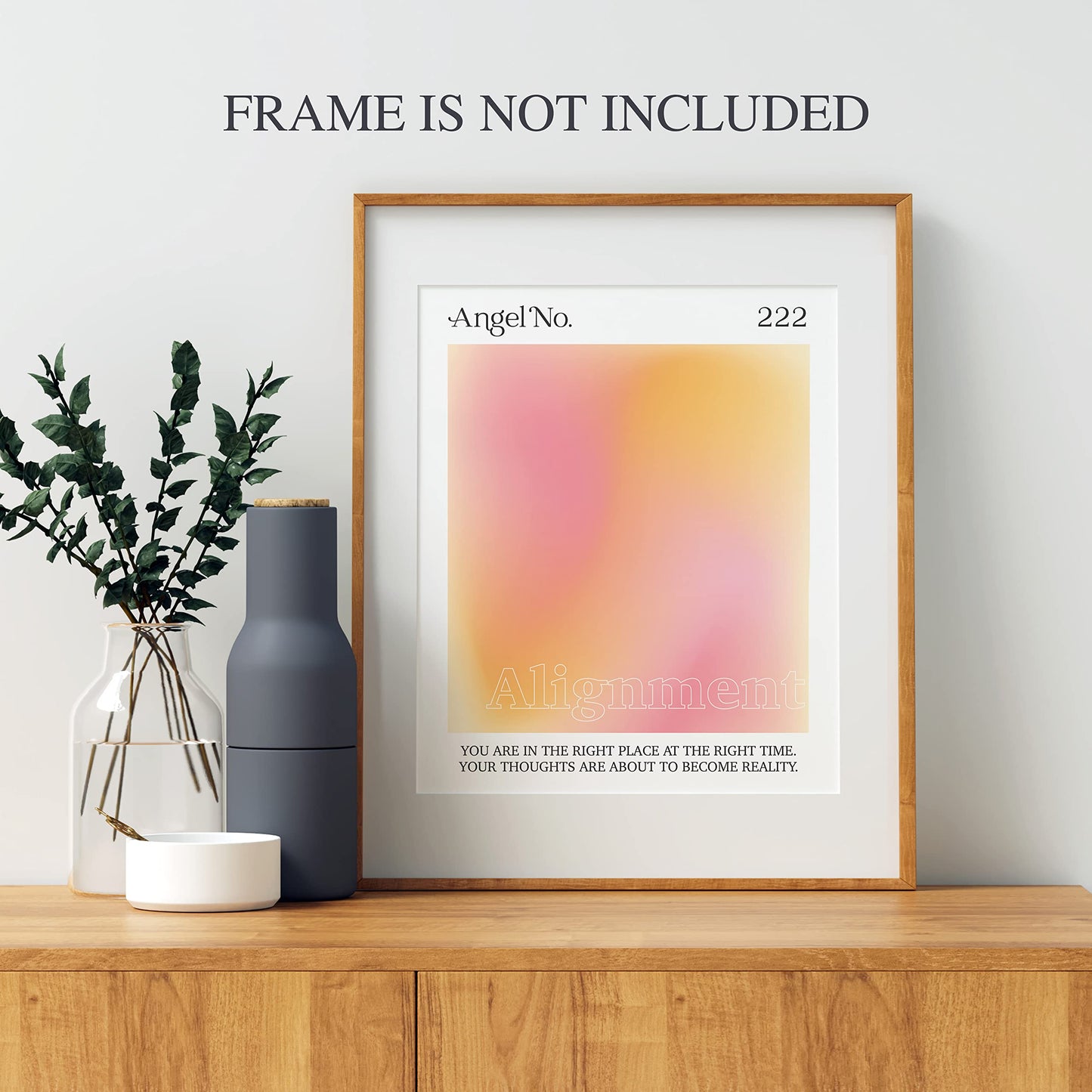 Angel Number Posters - 222 - Spiritual Aura Aesthetic Room Decor - Wall Art Print - 11x14 - Unframed