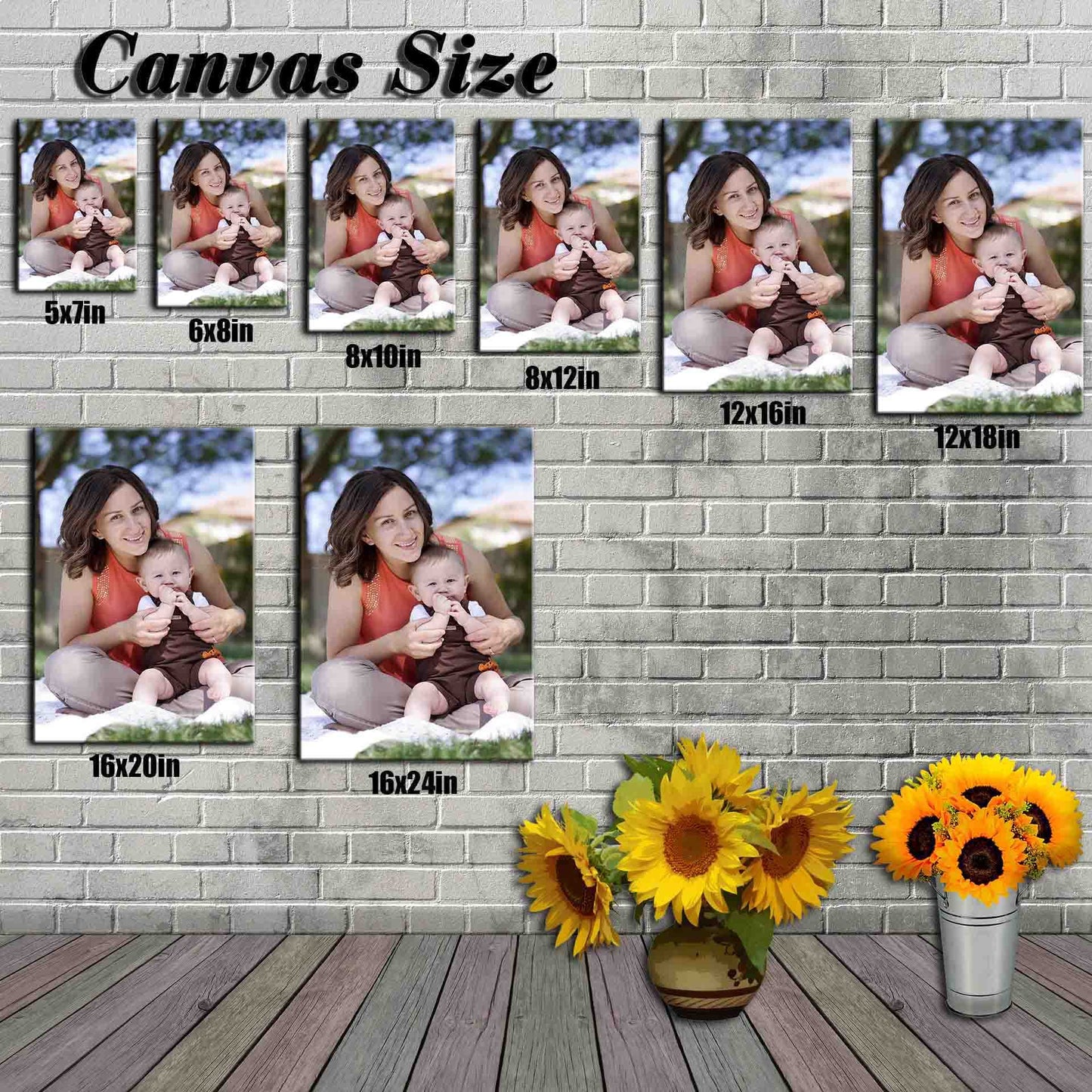 Multi Photo Custom Collage Canvas Prints Personalized Custom Picture Poster for Valentines Day Family Wedding Images Customized Wall Art Home Decor for Customized Picture Gifts 1 Photos Vertical