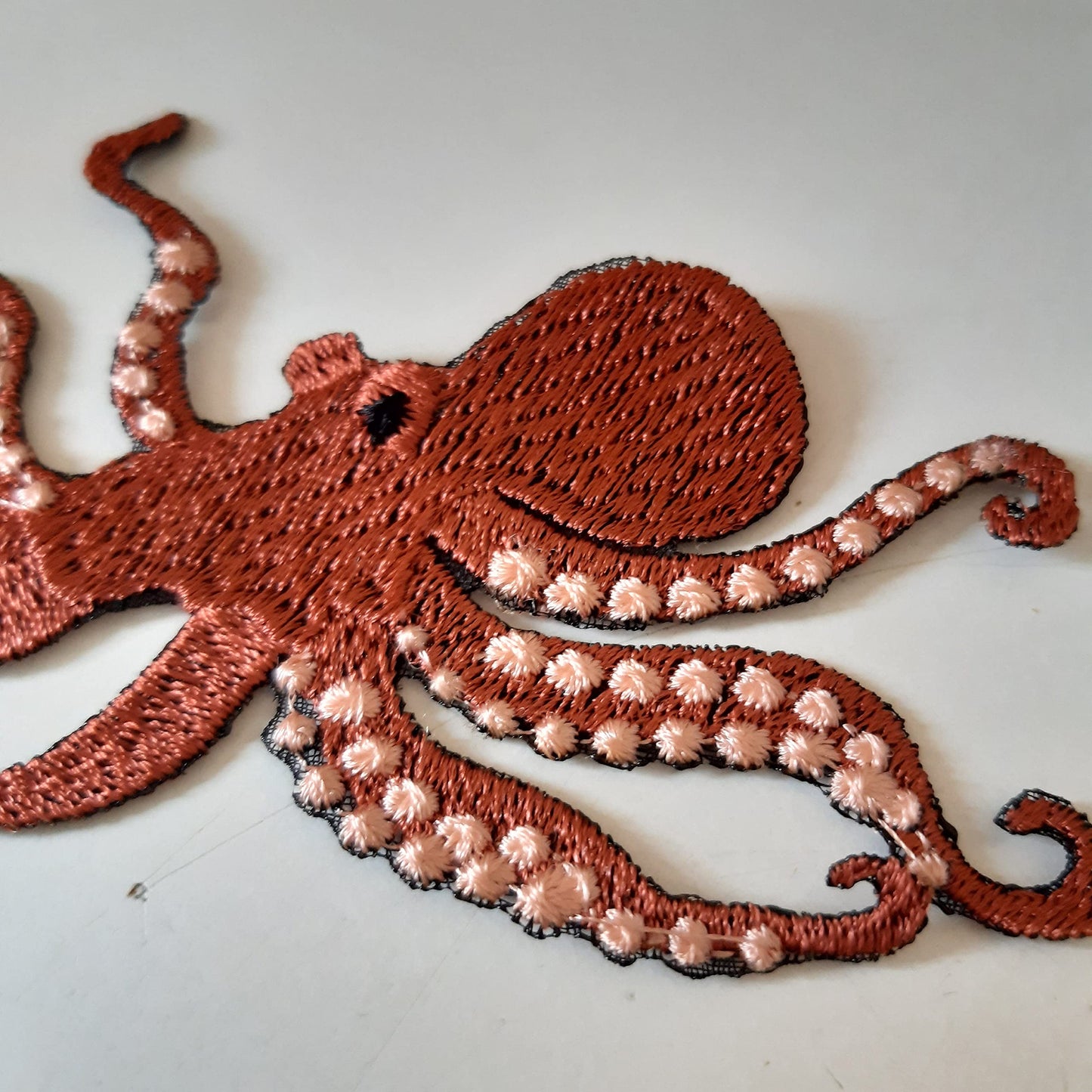 Moks491 Octopus Marine Embroidered Patch, Sea Sew on Patch