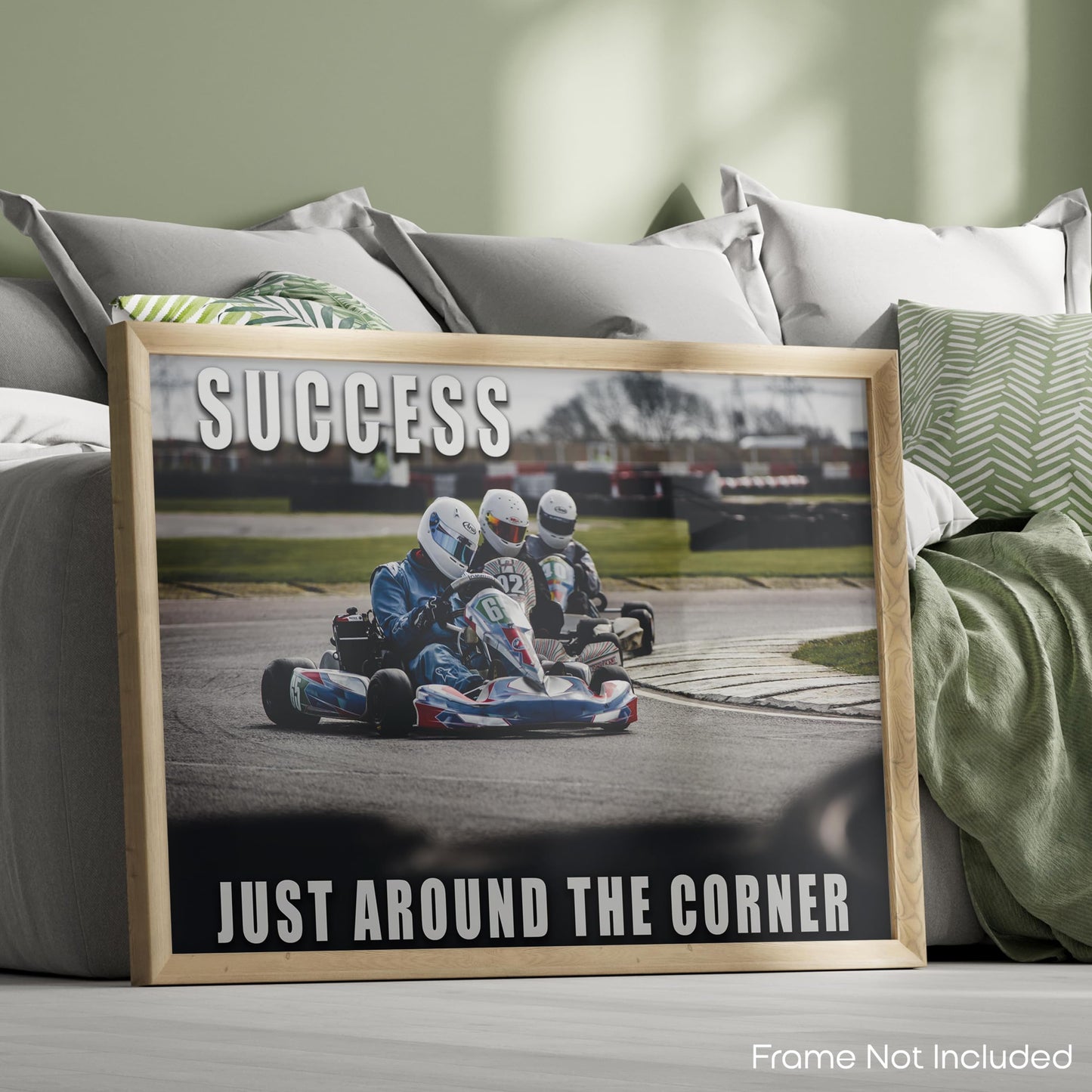 Go Kart Racing Motivational Poster Art Print 11x14 Kids Room Wall Decor