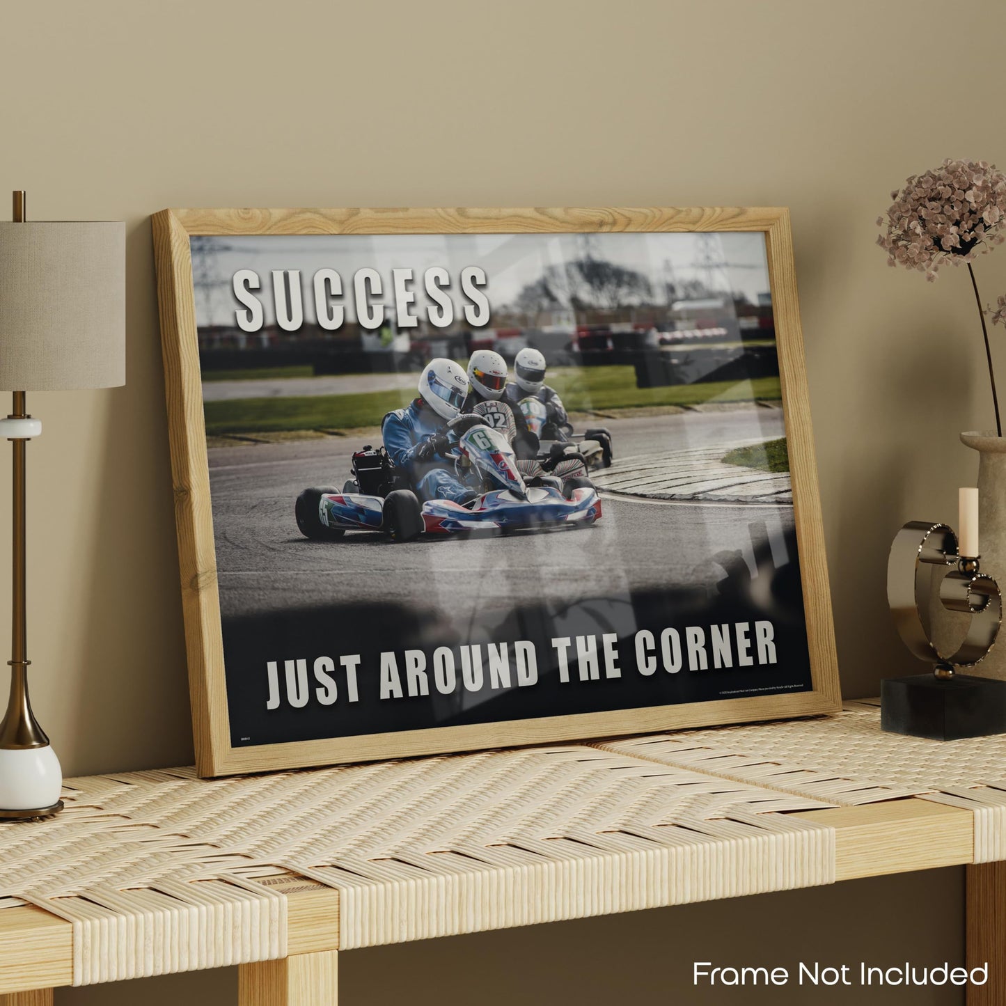 Go Kart Racing Motivational Poster Art Print 11x14 Kids Room Wall Decor