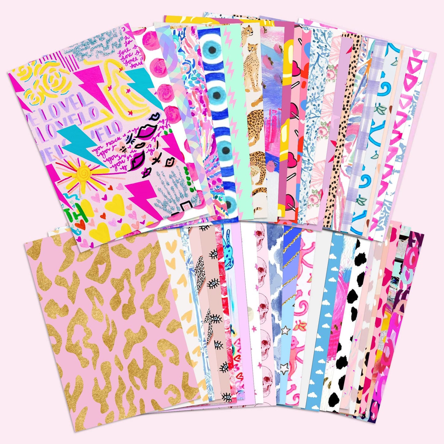 Yopyame 50PCS Preppy Aesthetic Wall Collage Kit, Preppy Cute Room Decor Aesthetic, Photo Collection Collage Dorm Decor for Girl and Teens, Pink Preppy Wall Print Kits, Trendy Pink Posters for Bedroom