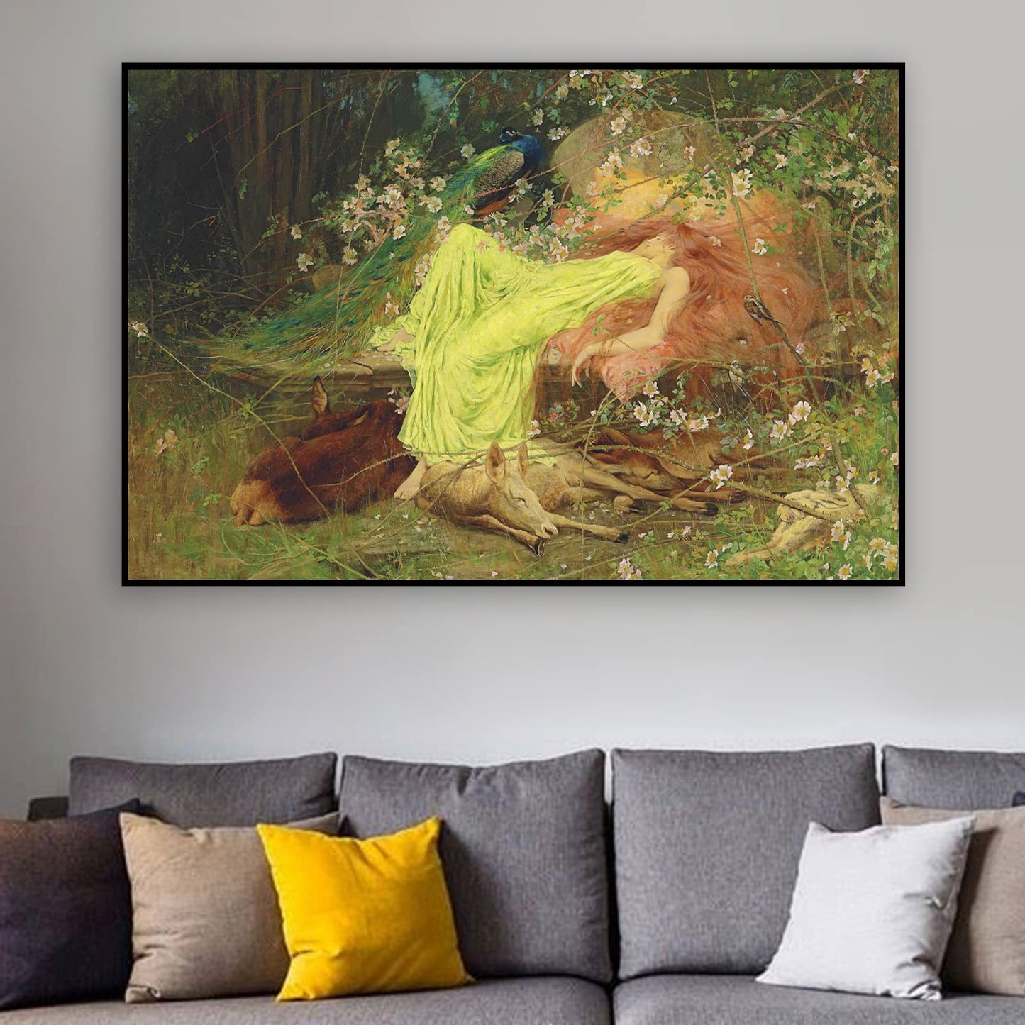 ZZPT Forest Canvas Wall Art - A Fairy Tale Print by Arthur Wardle - Fairy Fantasy Pictures Aesthetics Poster Animal Wall Decor for Kids Room Bedroom Unframed (12x18in/30x45cm)