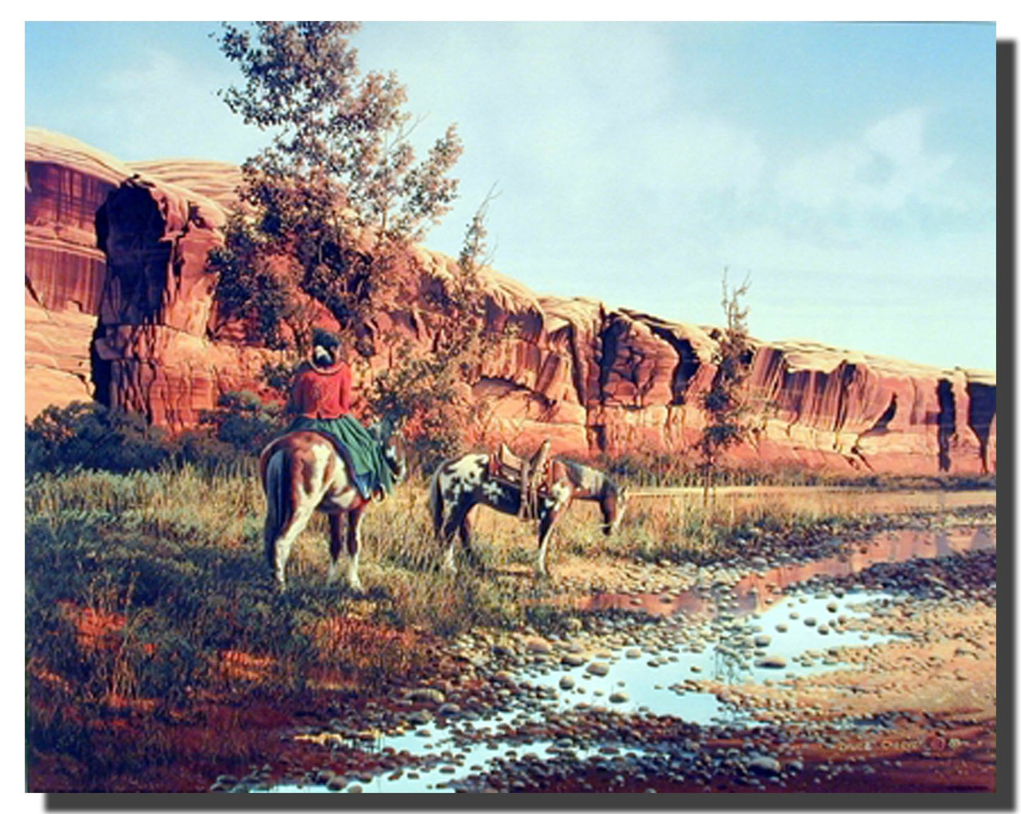 Western Cowboy Horses Wall Decor Art Print Poster (16x20)