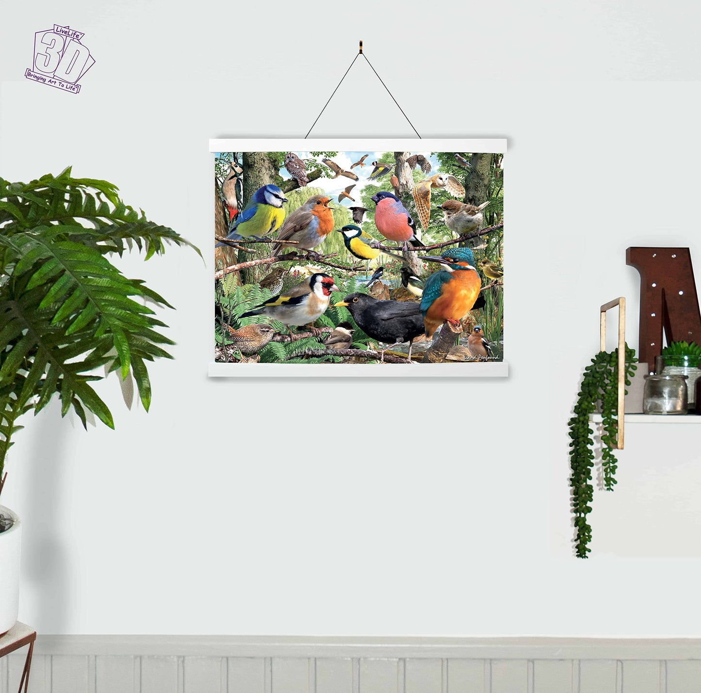 3D LiveLife Lenticular Wall Art Prints - Nature's home from Deluxebase. Unframed 3D Bird Poster. Perfect wall decor. Original artwork licensed from renowned artist, David Penfound