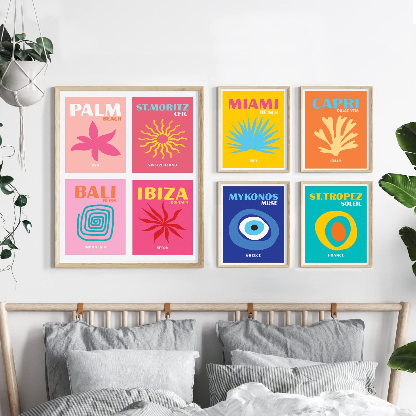 WOONKIT 12 set Preppy Room Decor, Posters for Aesthetic, Trendy College Dorm Wall Cute Bedroom Office Living Home Art Prints, Travel Pictures, Collage Kit Coconut Teen Girl Kawaii Stuff (A - TRAVEL)