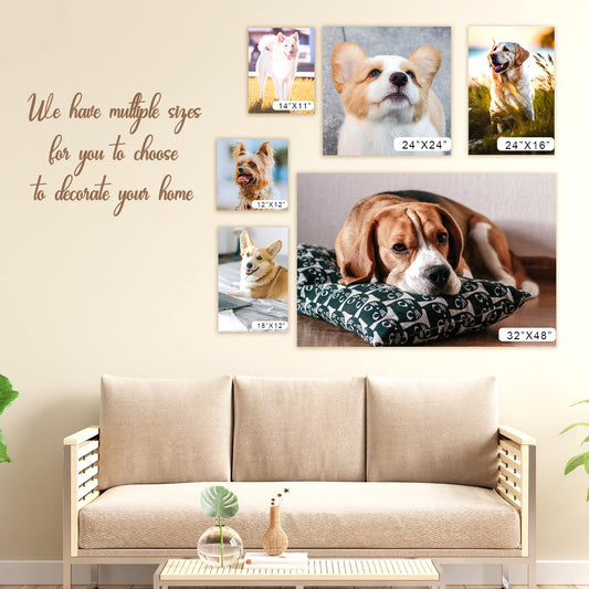 Gowelly Personalized Canvas Prints with Your Photos - Unique Canvas Wall Art and Home Decor - Custom Photo Gifts for Mom/Dad/Friends/Family Member, Custom Poster & Prints