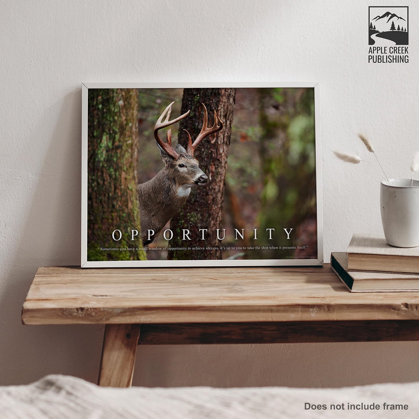 Queenmew. Whitetail Deer Motivational Poster Art Print 11x14 Bow Hunting Buck Commander Wall Decor Pictures.