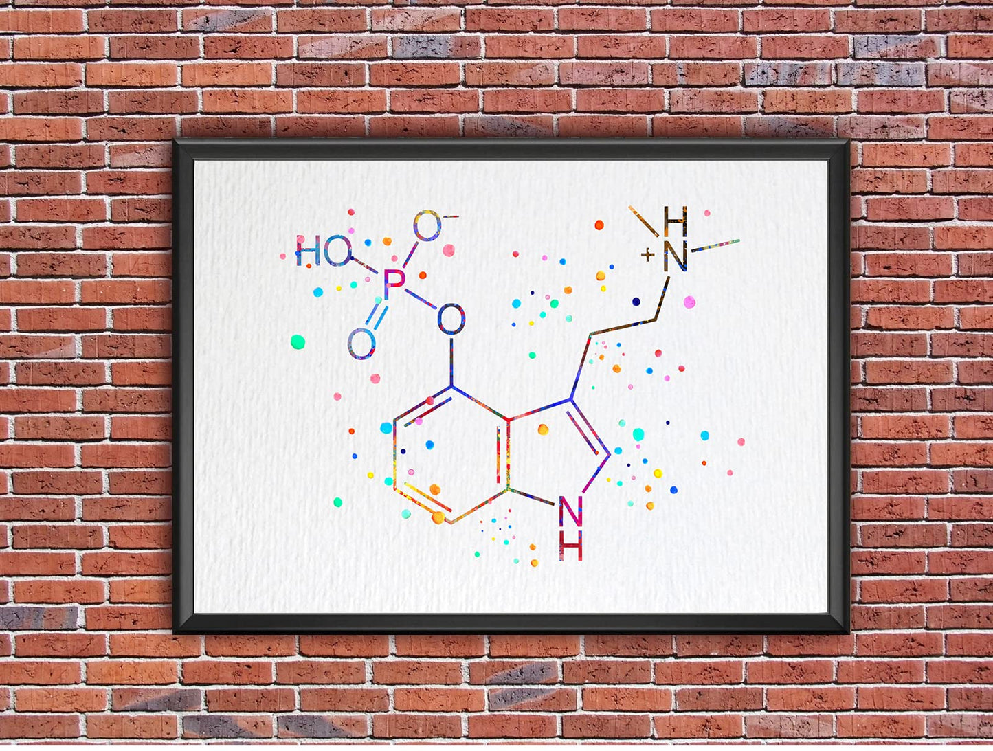 Dignovel Studios 8X10 Unframed Psilocybin Molecule Chemistry Magic Mushroom Nerd Science Biology Medical Art Watercolor Art Print Poster Wall Art Nursery Kids Office Home Decor DN593