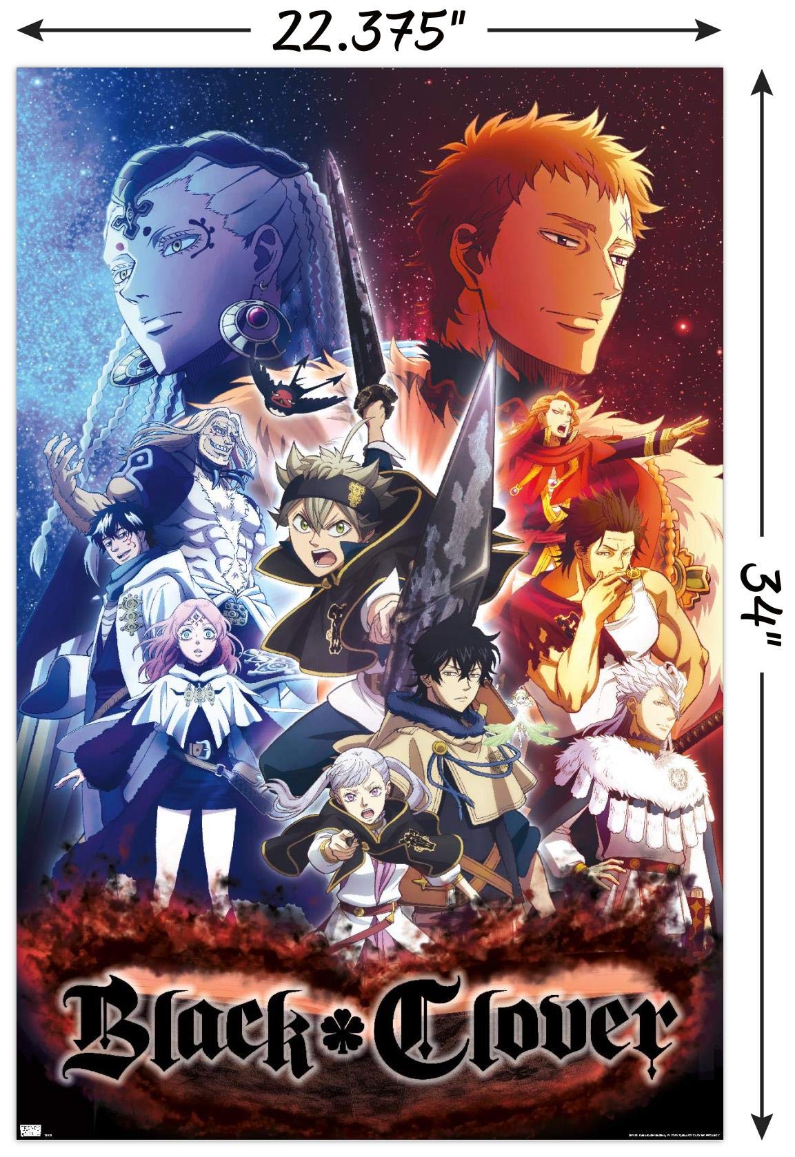 Trends International Black Clover - One Sheet Wall Poster, 22.375" x 34", Unframed Version