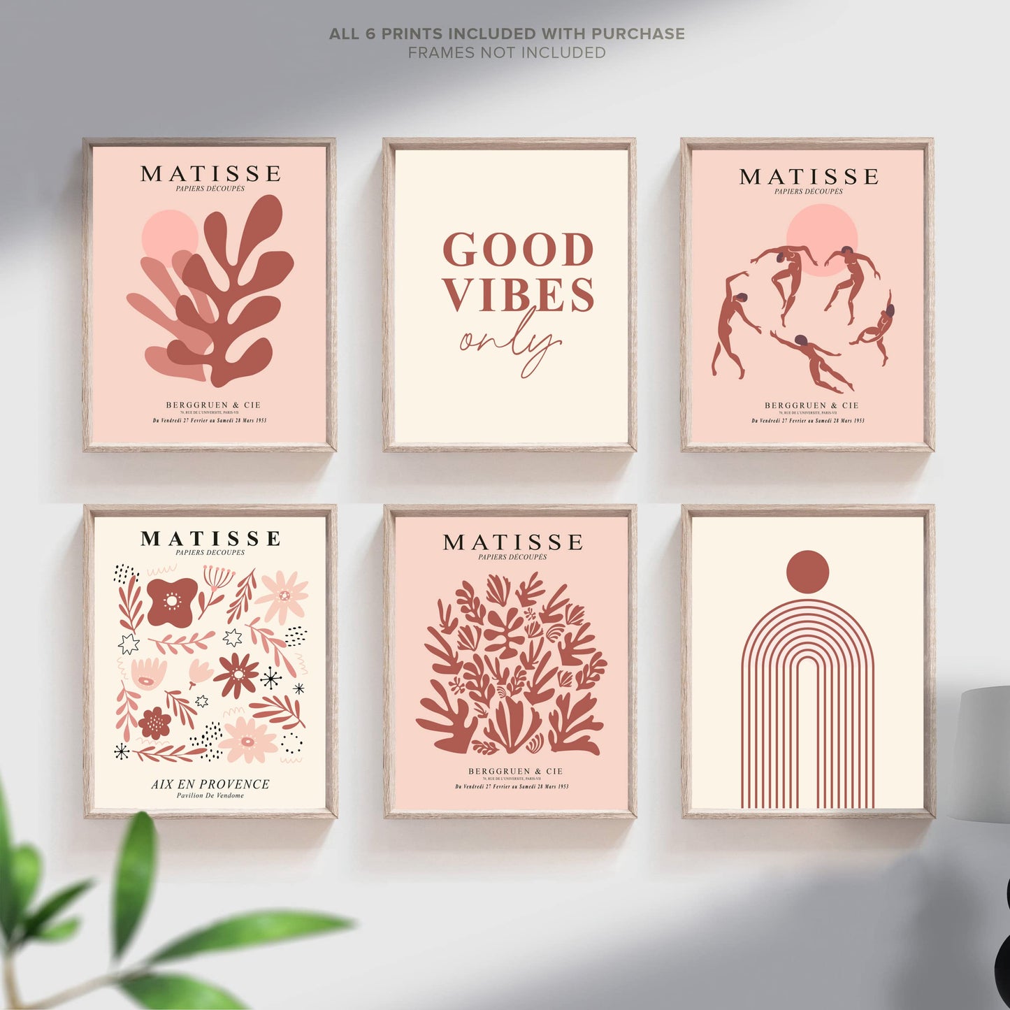 Beige Room Decor Aesthetic Danish Pastel, Blush Beige Wall Poster, Danish Pastel Wall Decor, Preppy Wall Decor, Danish Pastel Room Decor Aesthetic Posters & Prints Set of 6 (UNFRAMED, 8x10in)