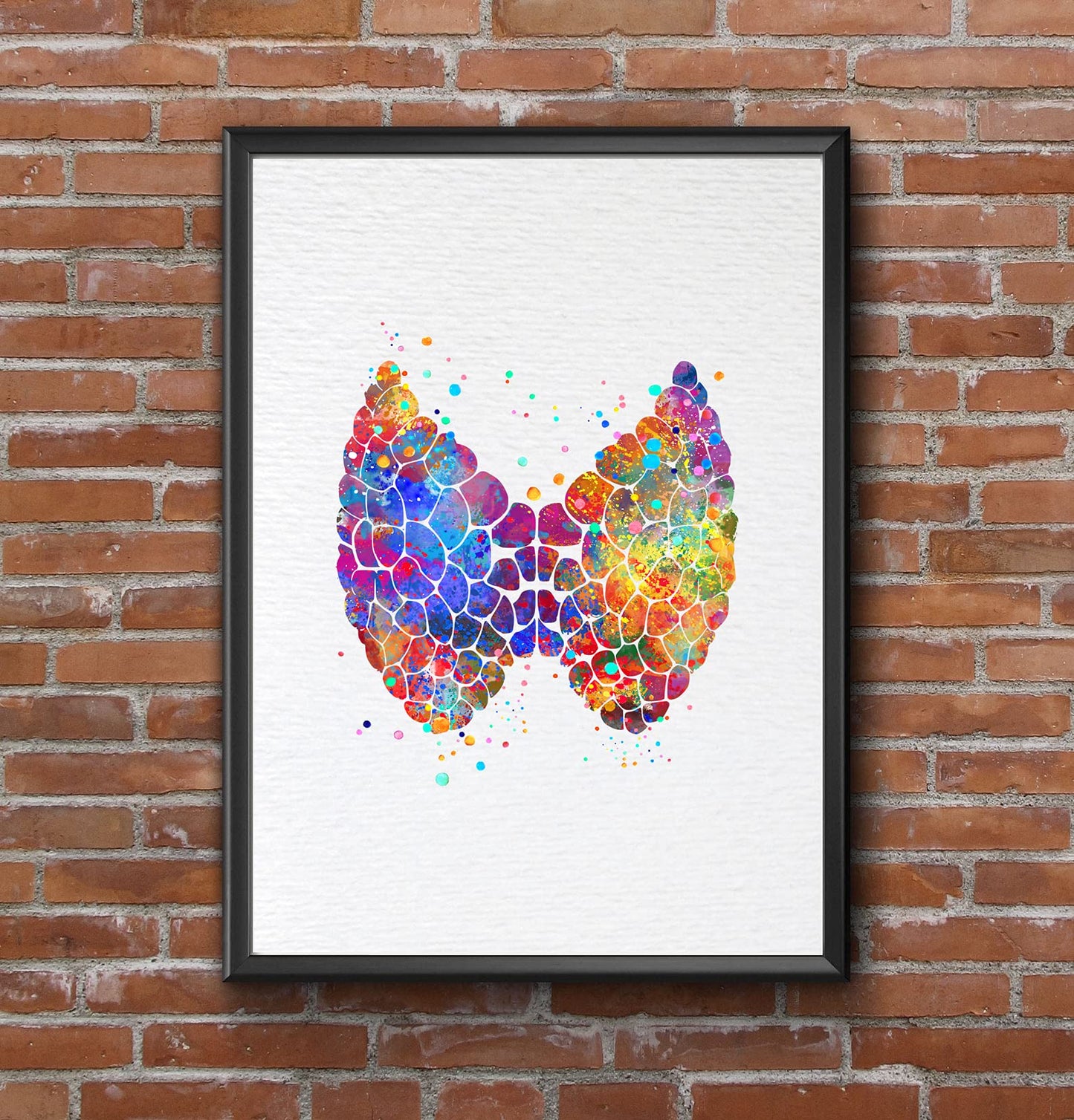 Dignovel Studios 8X10 Unframed Thyroid Gland Anatomy Human Body Abstract Medical Art Science Doctor Clinic Watercolor Art Print Poster Wall Art Nursery Kids Office Home Decor DN595