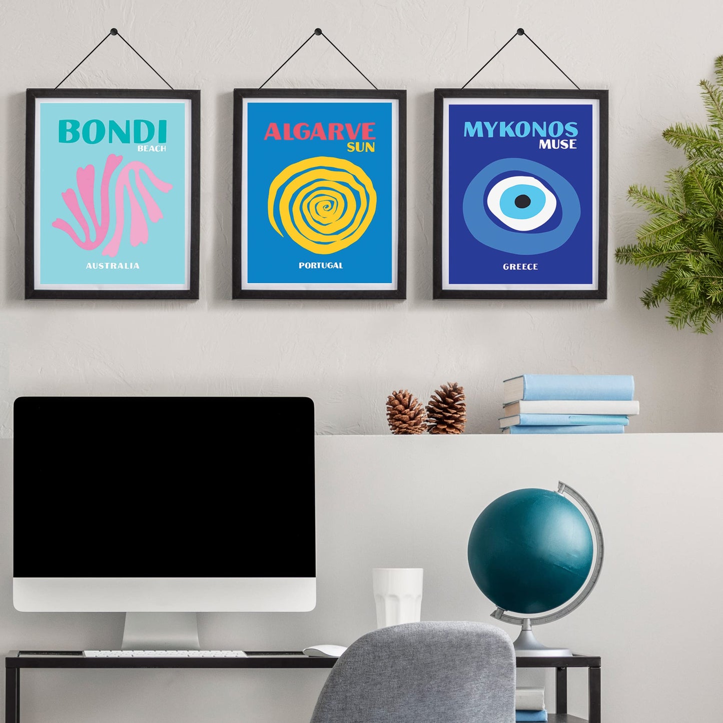 WOONKIT 12 set Preppy Room Decor, Posters for Aesthetic, Trendy College Dorm Wall Cute Bedroom Office Living Home Art Prints, Travel Pictures, Collage Kit Coconut Teen Girl Kawaii Stuff (A - TRAVEL)