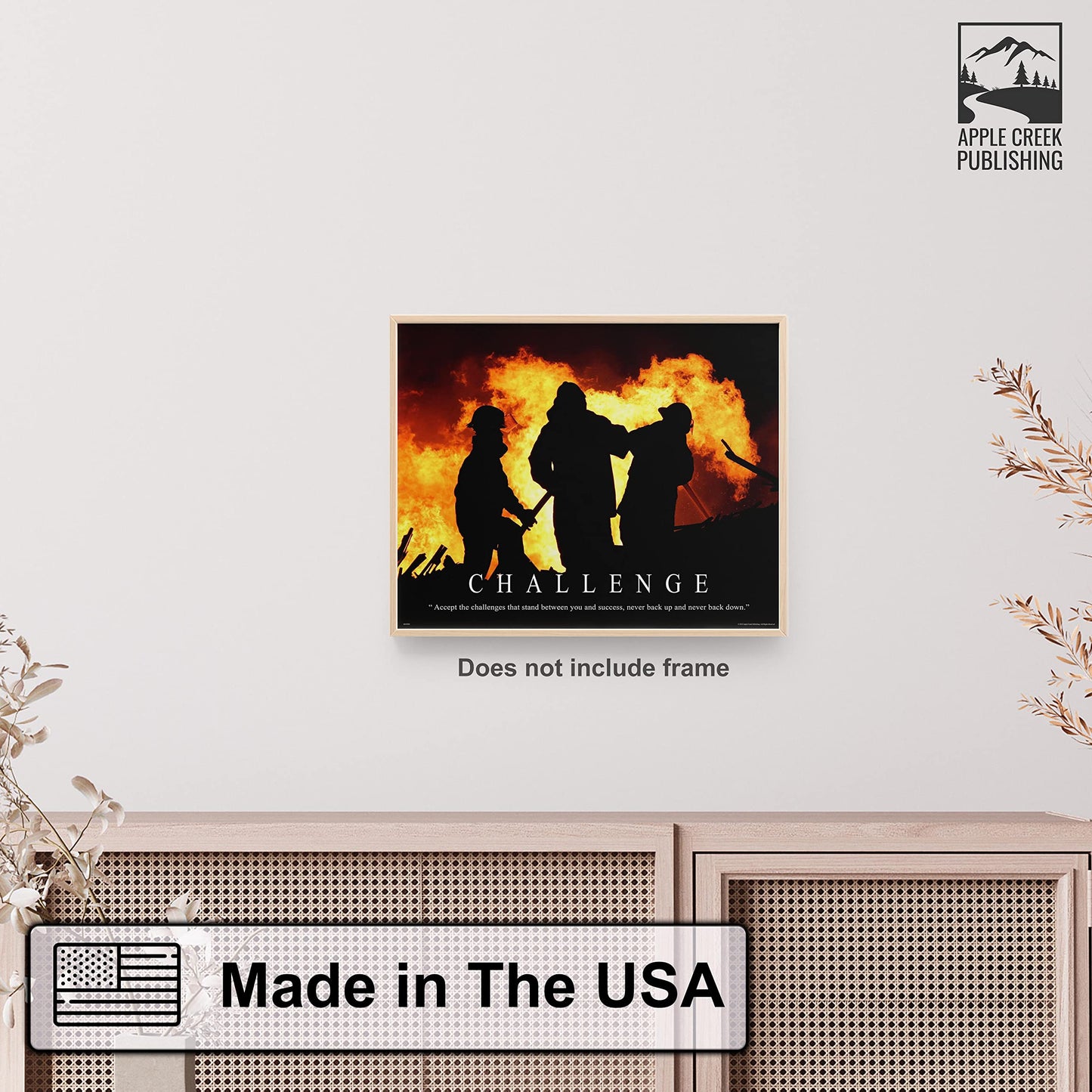 Firefighting Fireman Motivational Poster Art Print Helmet Gear 11X14 MVP209